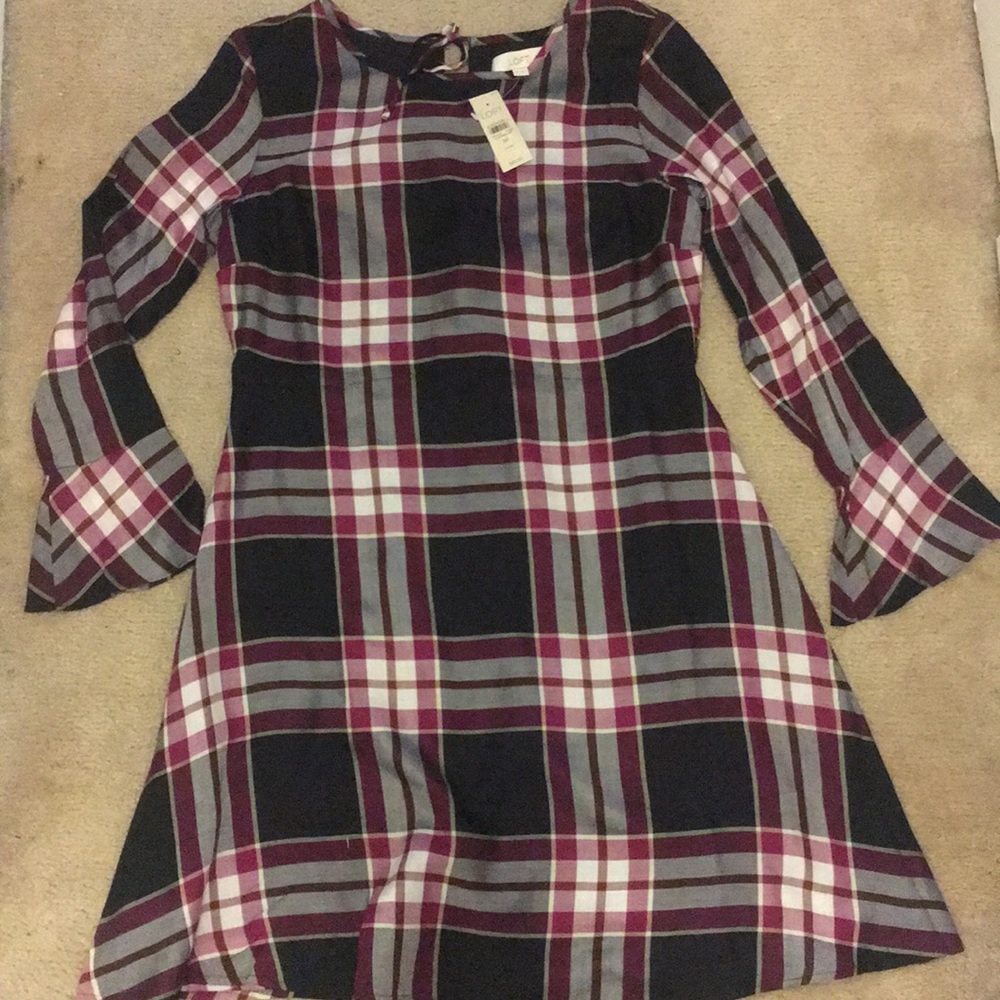 Loft plaid dress